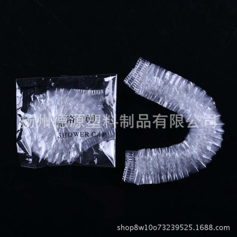 Одноразовая шапочка для душа в гостиничном номере Бытовая Водонепроницаемая маслостойкая дымостойкая маска для волос с подогревом PE полосы Набор шапочек для душа