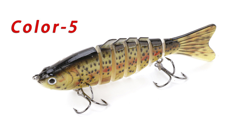 Sinking Water Jointed Lure 100mm/15g Hard Plastic Swimming Baits 6 Jointed Fishing Tackle