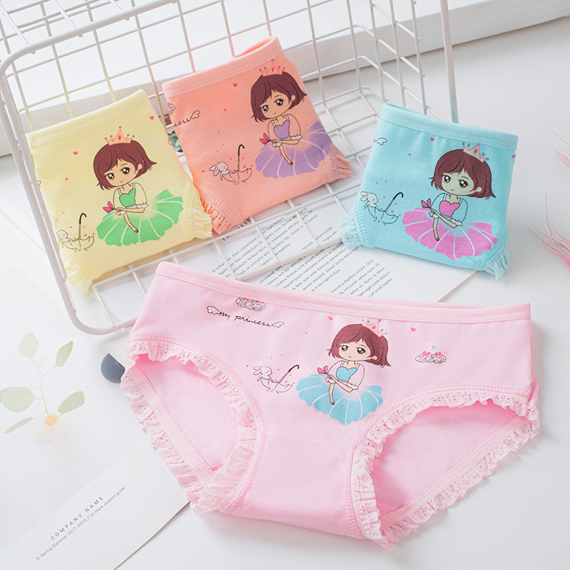 Pure cotton girls underwear briefs baby...