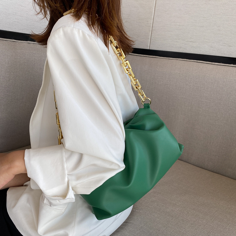 270g Weight Lock clasp Closure Type Single Shoulder Strap Strap Type Underarm Bag Bags Type Casual, Shopping Occasion Pu Leather Material Solid Color Pattern All Seasons Season Women's Gender Streetwear Style Medium Size Women's Medium Pu Leather Solid Color Streetwear Cloud Shape Lock Clasp Underarm Bag 28