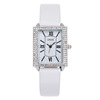 Fashionable rectangular watch, quartz belt, wish, Korean style, diamond encrusted