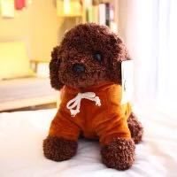 Café suéter marrón perro