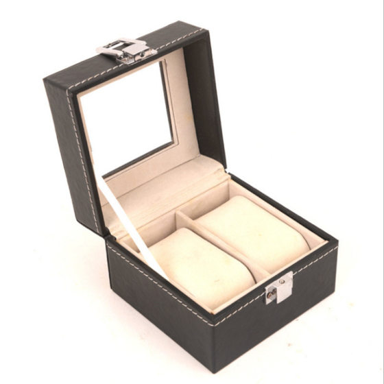 Factory Direct 2 leather watch box support small wholesale watch box mixed batch spot window watch box