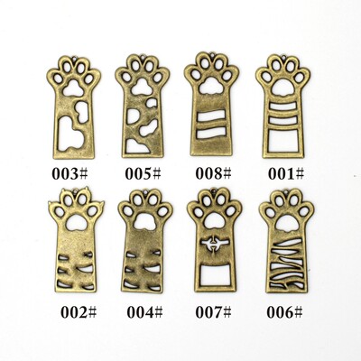 合金吊坠 挂笔配件 钥匙扣挂件 猫抓猫脚印吊饰 八款5色 厂家直销