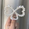 INS Korean pearl hair clip grabbing large temperament bath clip hair grab geometric cross hair card shark clip