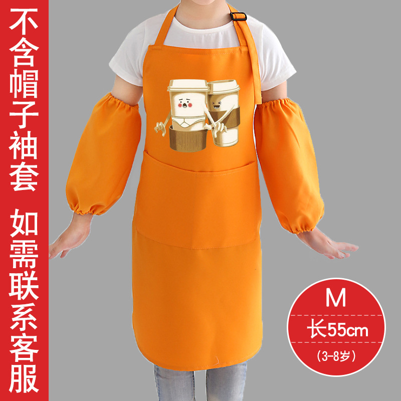 Moda coreana delantal de los niños cocina cafetería leche tienda de té arte pintura hombres y mujeres ropa de trabajo logotipo personalizado