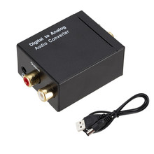 数字光纤同轴转左右声道 3.5mm音频模拟转换器解码器功放音响