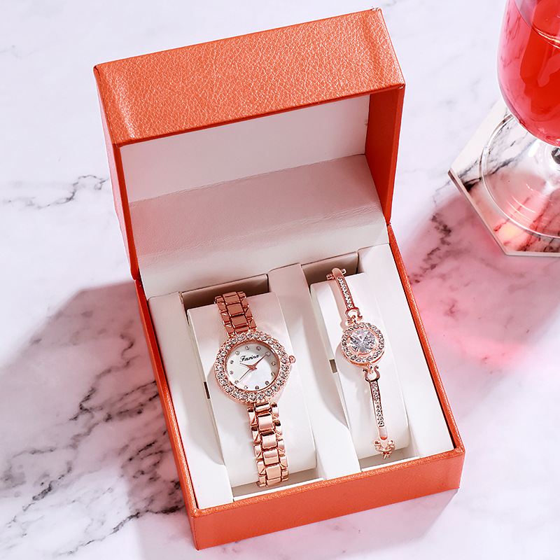 法茜娜 Модный комплект, кварцевые часы, швейцарские часы, коллекция 2021