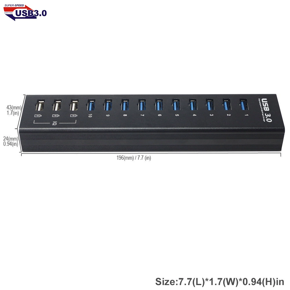 Ульов USB3.0 Расширение Wolf 13 портов кабель 10 портов 3.0+3 Выход Торговцы Компьютер Ноутбук HUB Прямая продажа завода