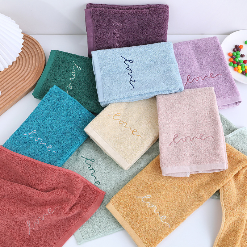 New love plain cotton towel bath towel factory direct gift group purchase 32 shares plain towel soft absorbent