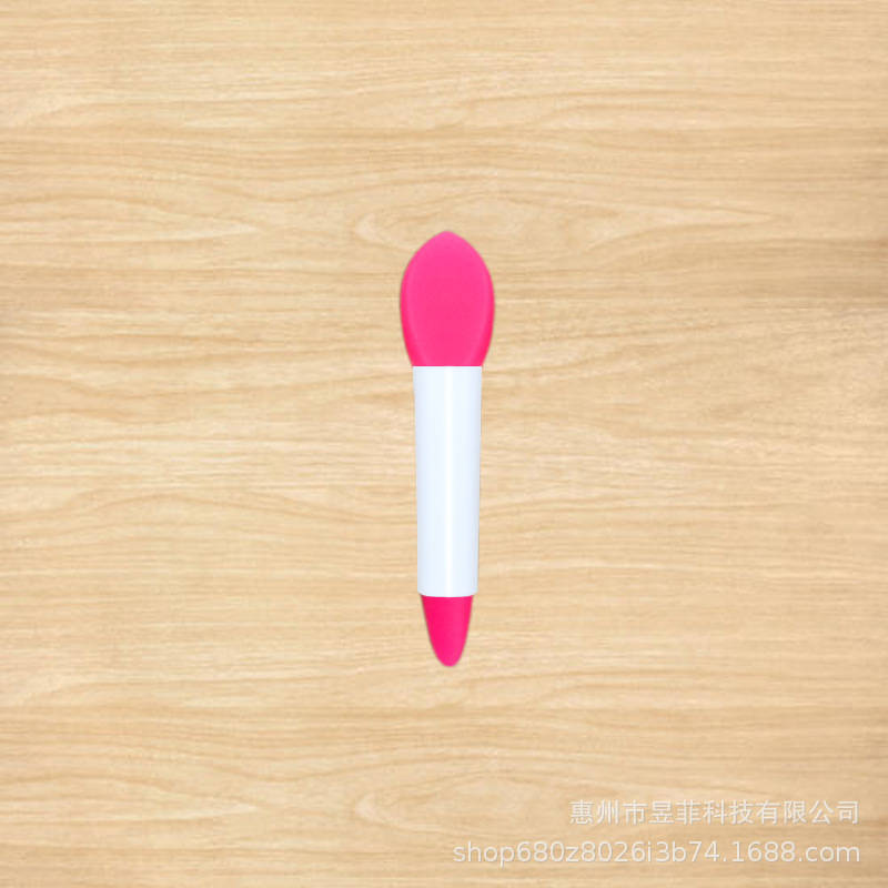 Spot glitter with silicone lip brush large shimmering piece double head eyeshadow stick Silicone lip film spoon independent OPP flat pocket