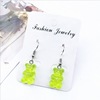 Brand cartoon transparent Japanese earrings for elementary school students, with little bears