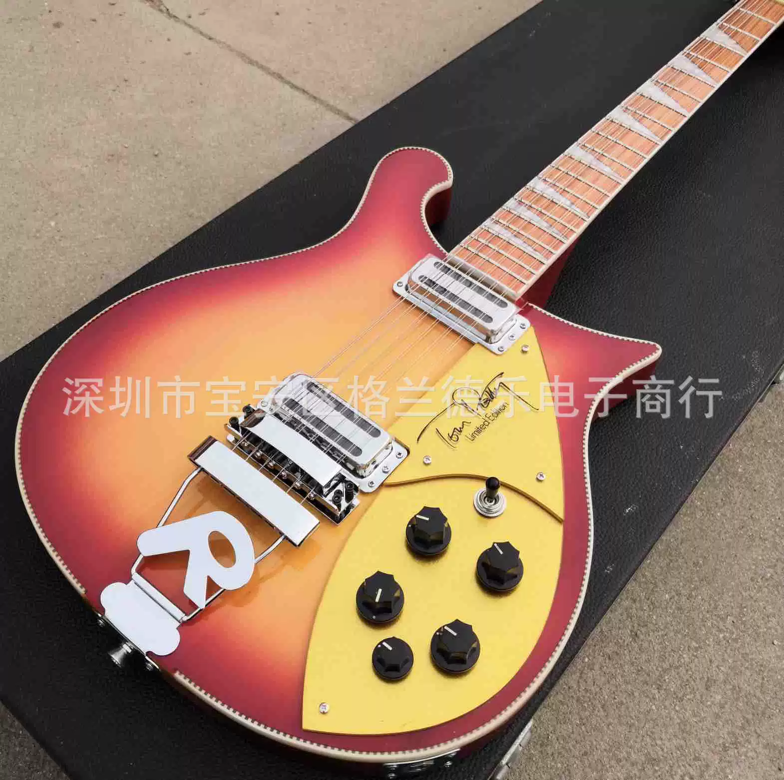 Гранд-гитара кросс-бортовая горячая продажа RicKenBacker класс 12 струнная пианино струна электрогитара производители прямое одобрение