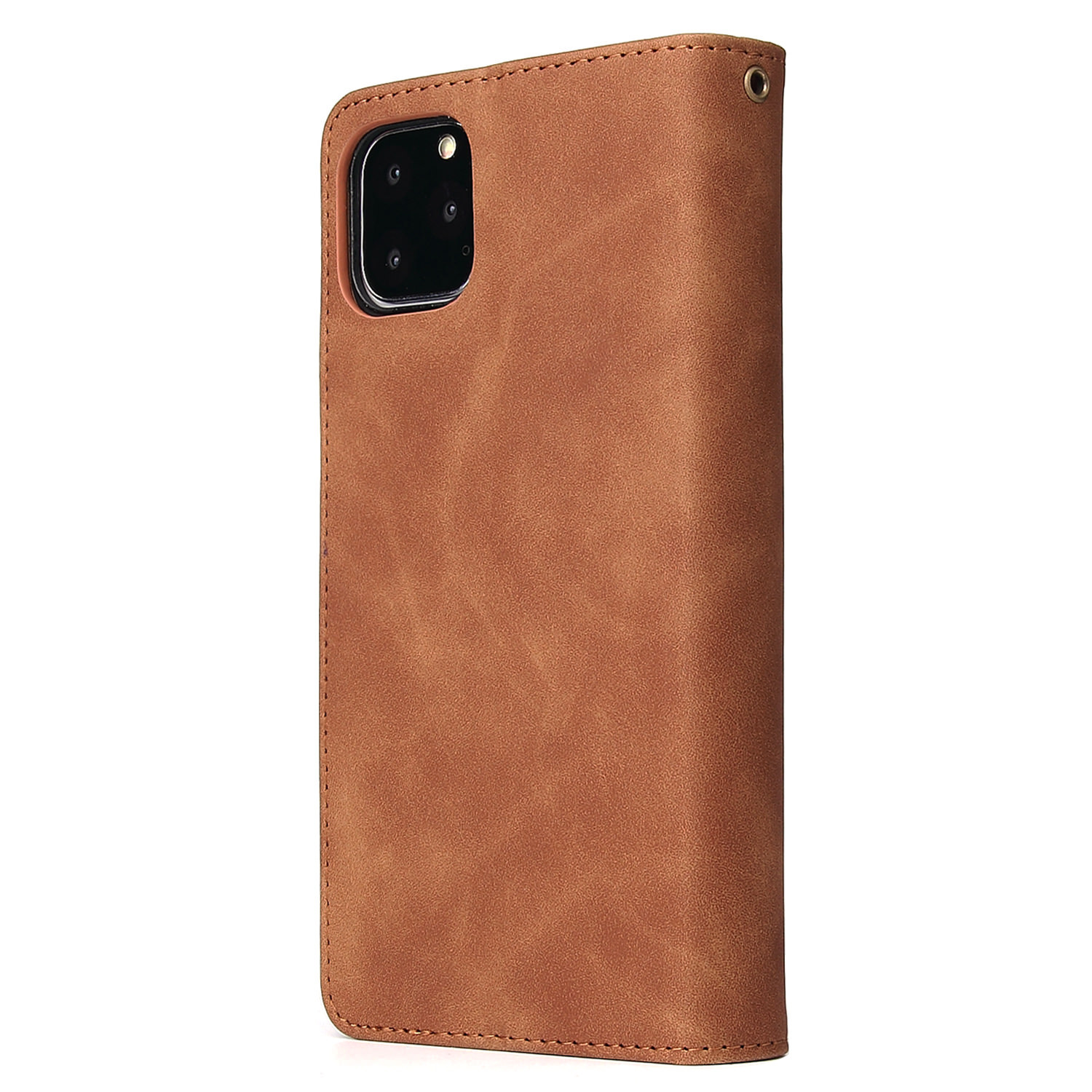 Suitable For IPhone 12 Zipper Phone 17 Pro Max Stand Multi-Card Wallet Leather Case XS_voghion.com