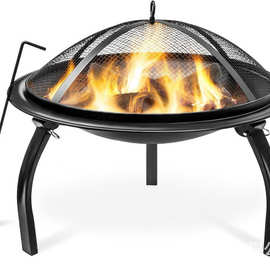 厂家直销BBQ Fire pit 21寸烧烤架户外折叠脚烧烤炉木炭火盆暖炉