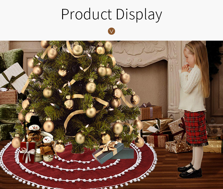 Christmas Howe Bei Christmas Decorations White Ball Ring  Tree Dress Red Hair Ball Tree Dress Tree Bottom Dress Atmosphere Layout_voghion.com
