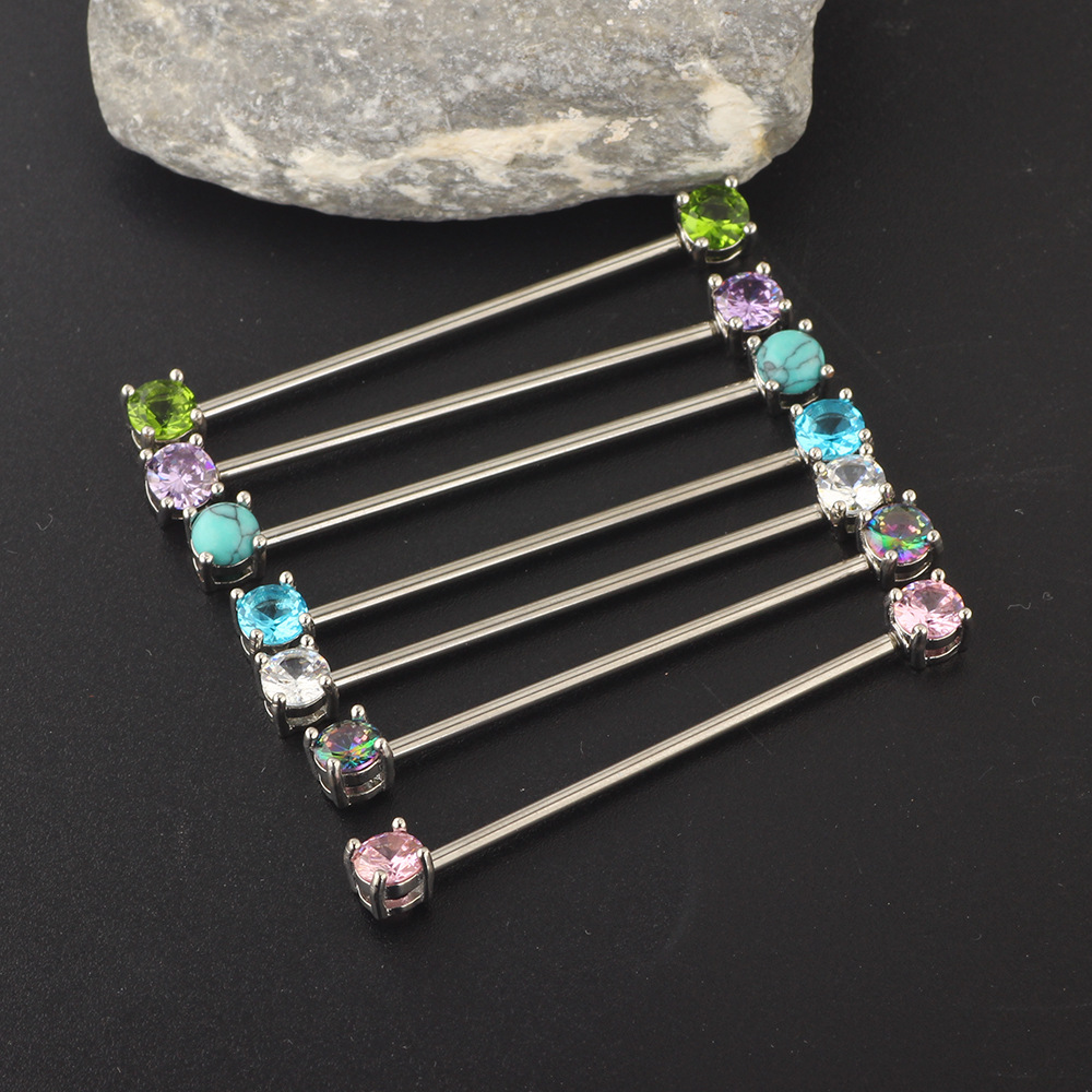 Labret piercing jewelry detail image