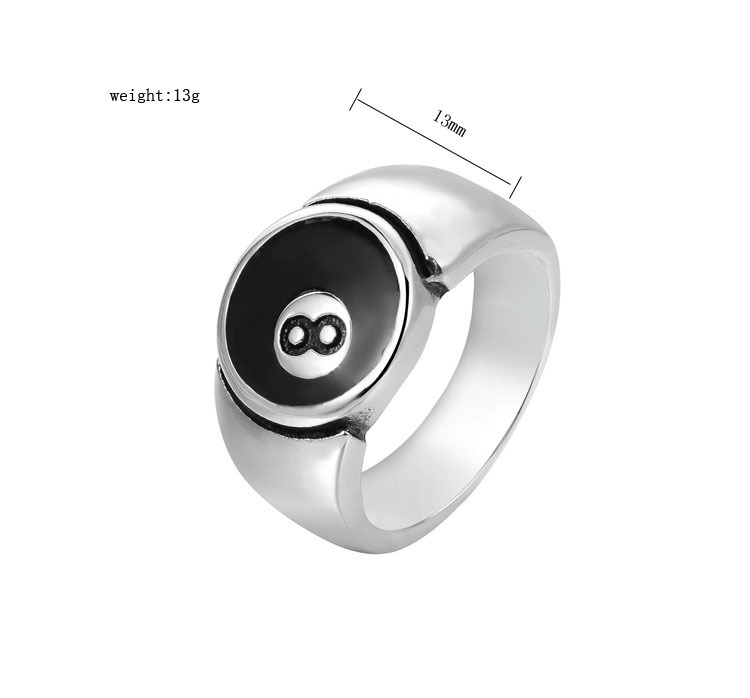 17g Weight Rings Classification Classic Style Number Stainless Steel Men's Rings