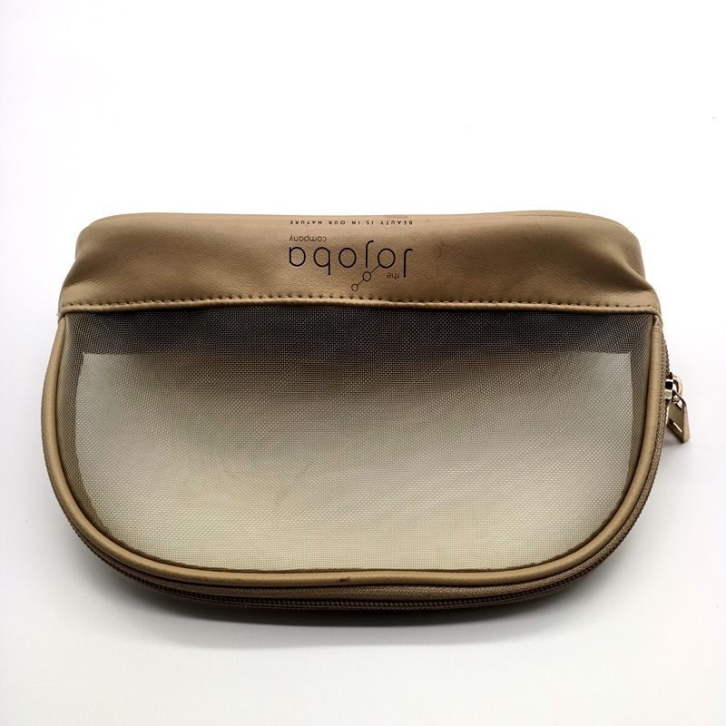 化妆包尼龙网料收纳包女包贝壳款手拿包PU料厂家优惠定制|ru