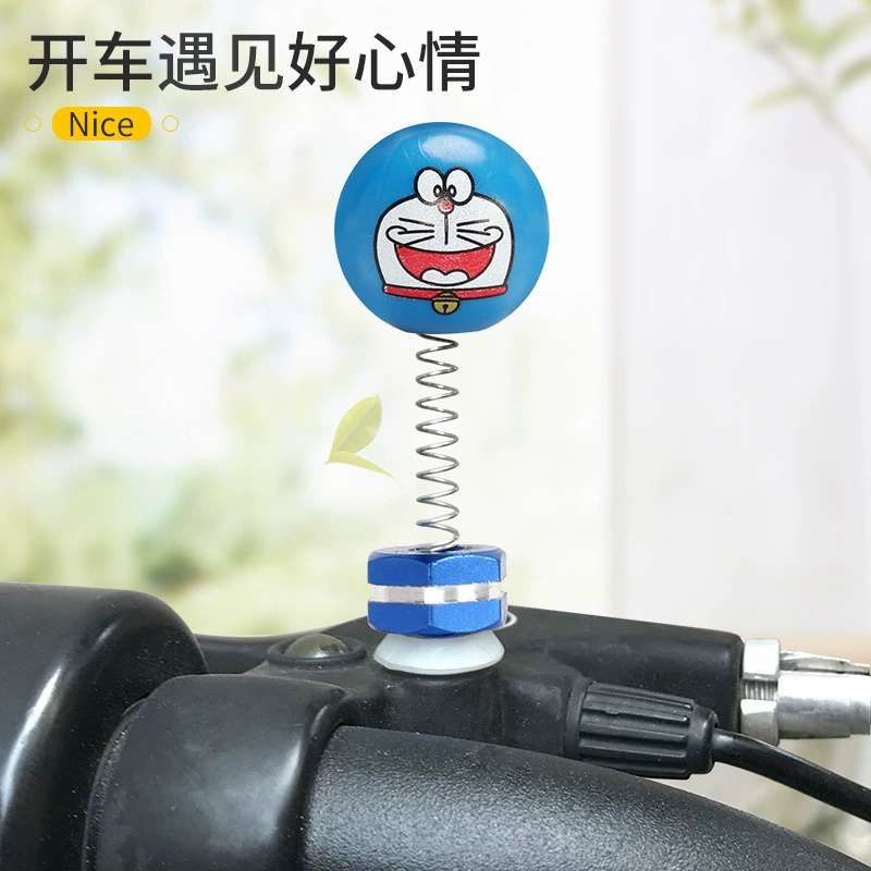 Электромобиль мультфильм пружинный винт мотоцикл Модификация аксессуары электрический мотоцикл призрак огонь универсальное зеркало заднего вида украшение кукла