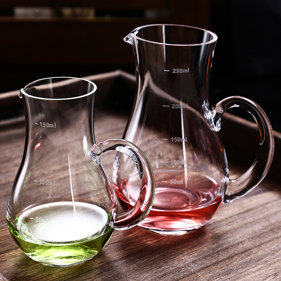 现货直销水晶玻璃分酒器白酒带刻度酒壶分酒壶红酒醒酒器质量好