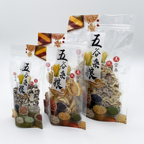 Factory direct sales of grain packaging bags, transparent self-sealing bags, oatmeal and corn flakes sealing self-sealing bags