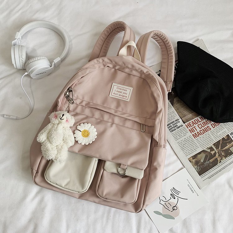 Korean Fashion College Style Vintage Feeling Girl Hit Color School Bag Wild Student Backpack  Wholesale Nihaojewelry display picture 29