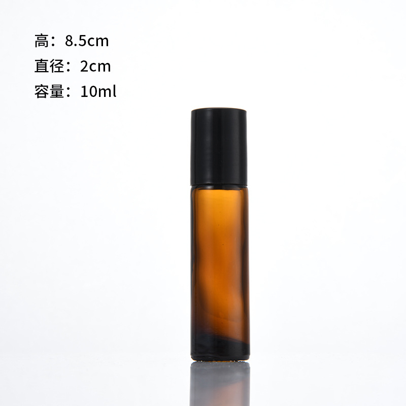 Doterui 10ml botella de bola de rodillo esmerilado colorido botella de cuentas botella de aceite esencial de vidrio botella de aceite de labios botella vacía entrega de fábrica