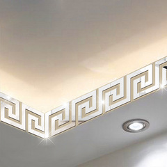 YKL604亞克力鏡面牆貼波導線腰線貼客廳天花板吊頂玻璃門裝飾梵汐