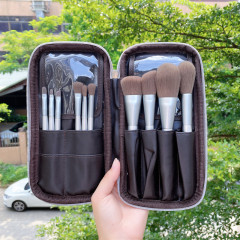 10支銀雪化妝刷套裝銀色化妝刷纖維軟毛美妝工具批發一件代發