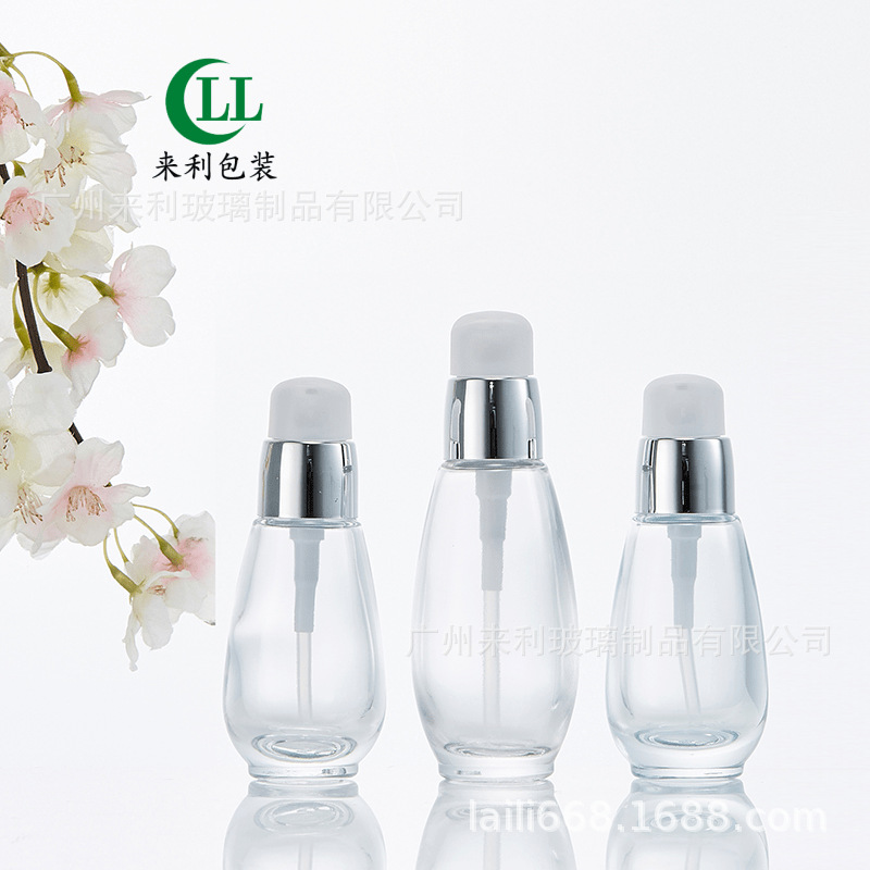 厂家现货直销30ml40ml精华液乳液瓶粉底液瓶企鹅泵咀型化妆品包材