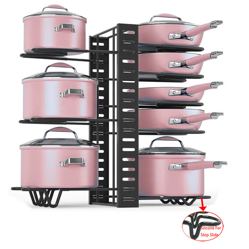 Amazon Same 5-layer 8-layer pot rack Kitchen cutting board vegetable rack pot lid rack multi-layer pot rack