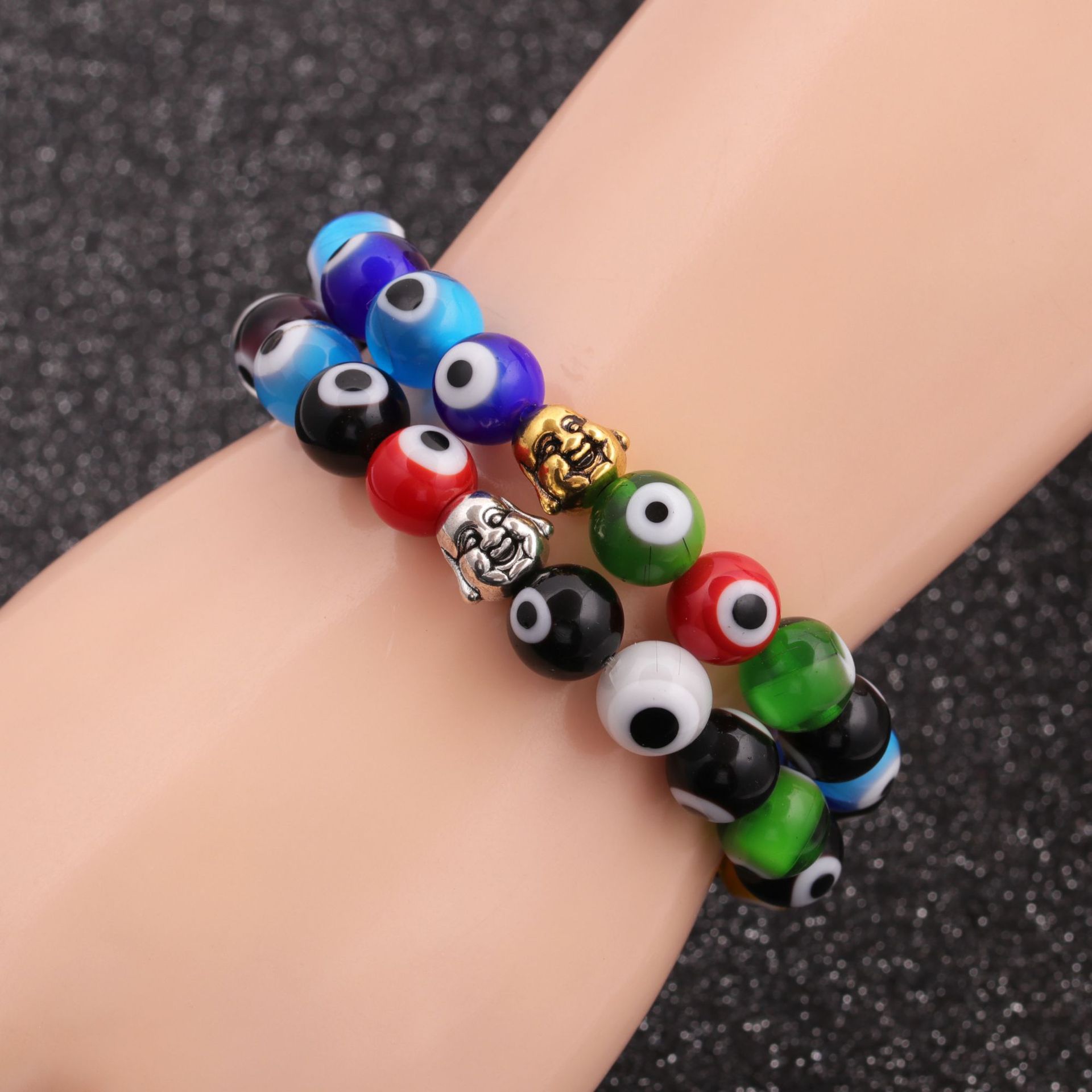 hot sale new Devilu0027s eye beaded Buddha head bracelet wholesale