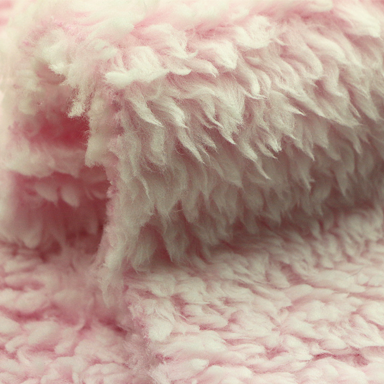 针织纬编摇粒起绒布背部满底印花舒棉绒双面羊羔绒梳棉绒舒棉绒布