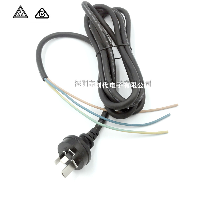 10 15A插头AC电源线3芯1.5澳大利亚 SAA RCM澳规三插大功率电源线