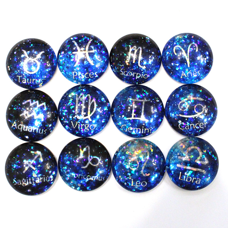 時間宝石光沢のあるガラスパッチリングフェイスイヤリングキーホルダー diy ジュエリーアクセサリー