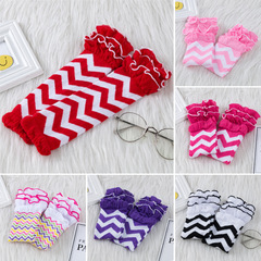 新款 波浪紋0-2歲女寶寶木耳邊襪套 時尚護膝  廠家批發