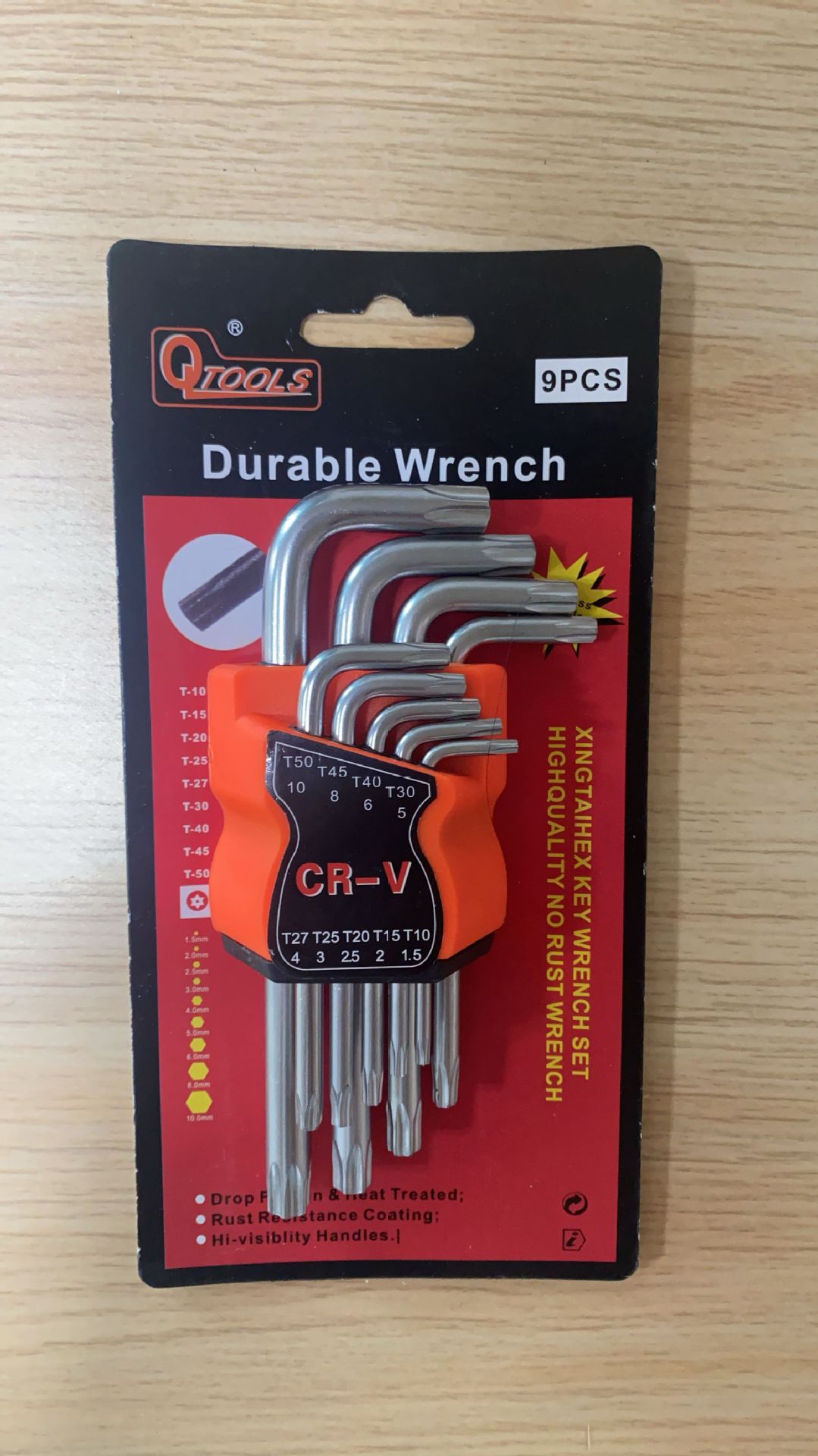 内六角扳手亚光标准梅花插卡包装  厂家直销