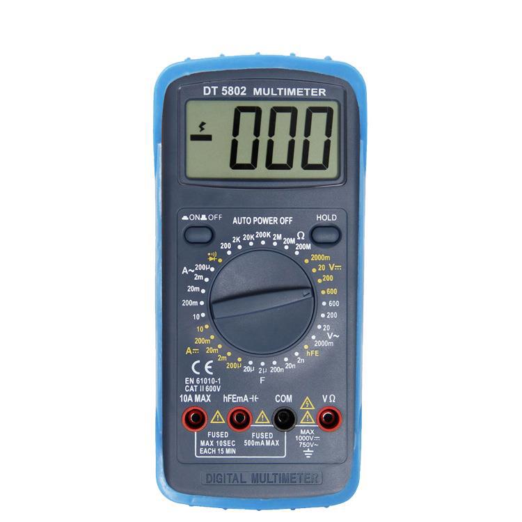 数字万用表 DT5802  测电容功能 大屏幕显示 带护套 昊宇电子