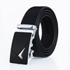 Metal men's leather belt for leisure, genuine leather