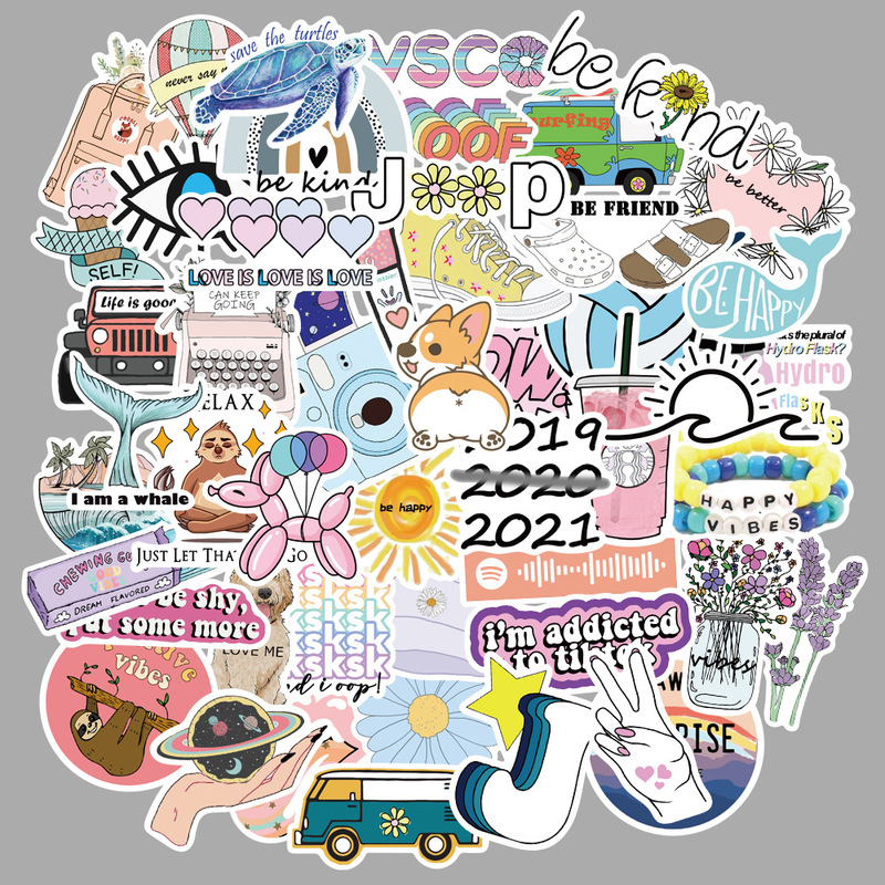 50 new small fresh cartoon cute style graffiti stickers can be removed without glue waterproof luggage stickers wholesale 50 new small fresh cartoon cute style graffiti stickers can be removed without glue waterproof luggage stickers wholesale
