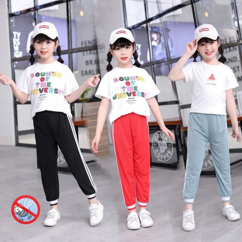 兒童防蚊褲夏季薄款冰絲男女童新款寶寶小孩春裝中小童燈籠長褲子