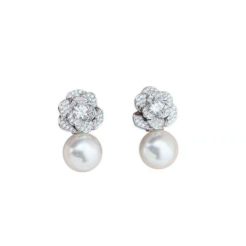 Серьги из жемчуга, японского и корейского, серебро 925 пробы, легкий люксовый стиль, подарок на день рождения