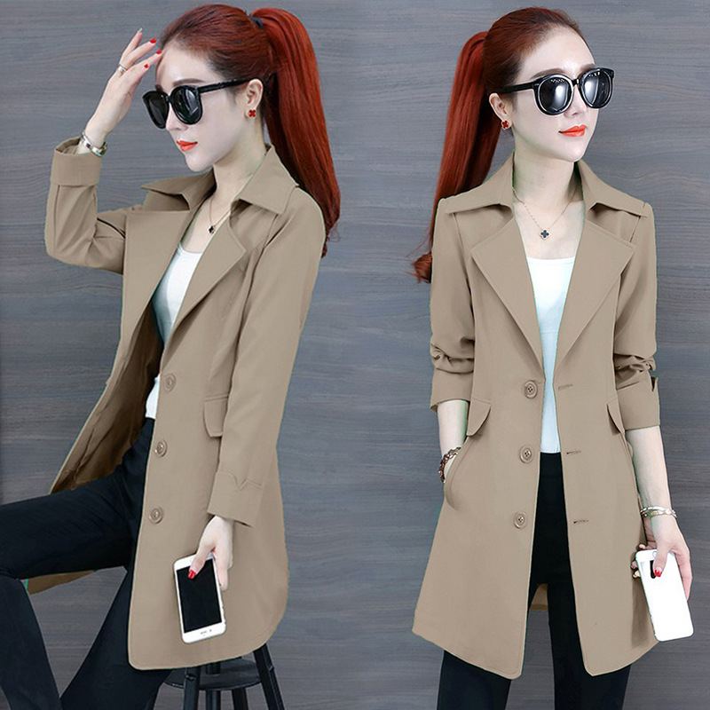 中长款风衣百搭2020年新款女士时尚气质洋气西装今年流行外套春秋|ms