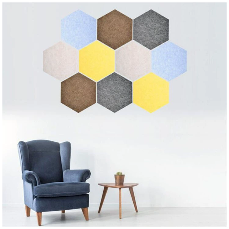 Felt board kindergarten decoration theme classroom wall display hexagonal board wall sticker sound-absorbing creative sound-absorbing board