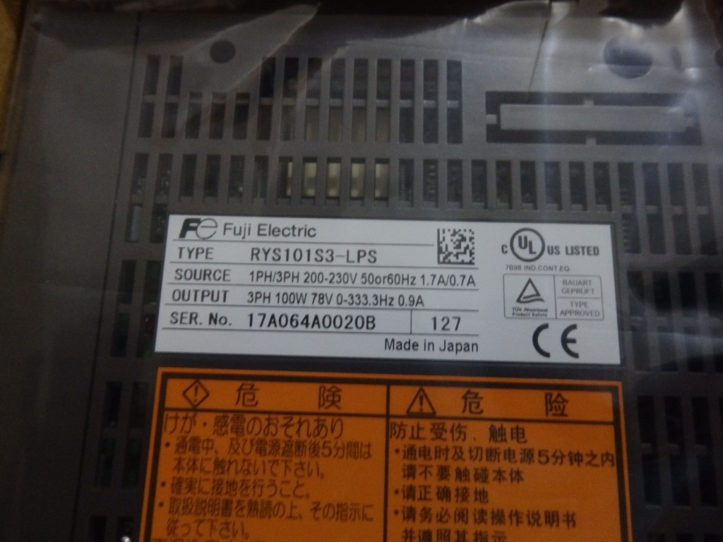 日本富士横移架伺服放大器RYS101S3-LPS