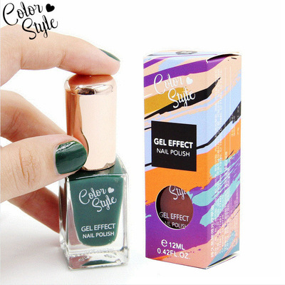 COLOR STYLE新款微膠甲油12ML 持久不可剝微光療指甲油 跨境彩妝