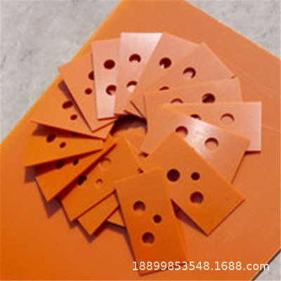 台湾欣岱电木板绝缘板胶木板电工板橘红色黑色定制零切加工8/10mm|ms