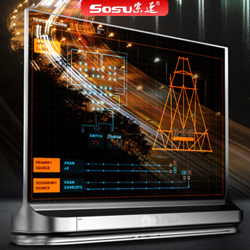 厂家直供oled高清双面透明屏 自发光技术商用55寸oled透明屏