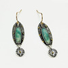 Fashionable marble retro turquoise earrings, European style, wholesale